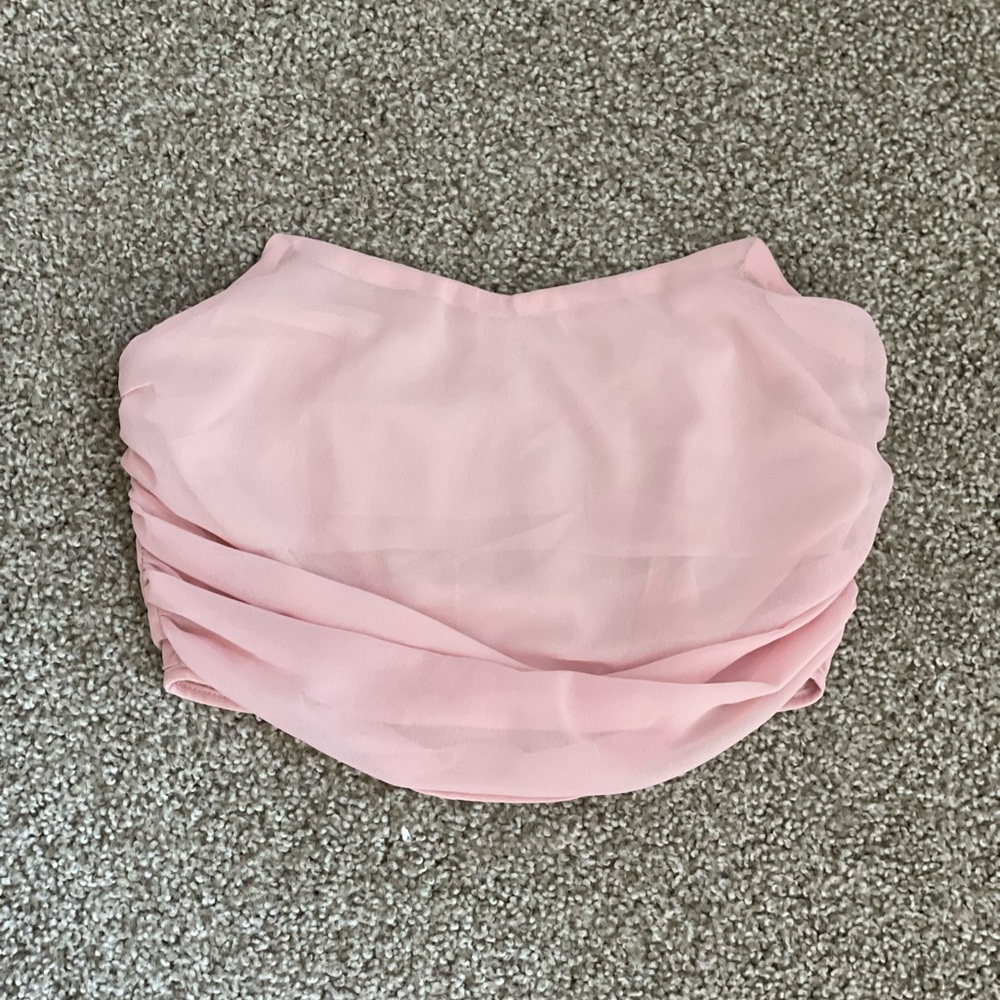 Blush Pink Strapless Cropped Corset Top. US 6. Never Worn. Fits Like Size 4